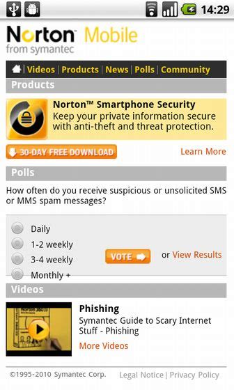 Symantec、android用「norton Smartphone Security」のベータ版を6月に公開予定 Jugglycn