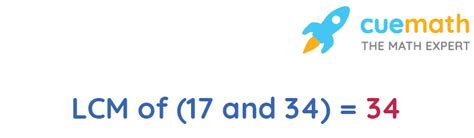 Lcm Of 17 And 34 How To Find Lcm Of 17 34