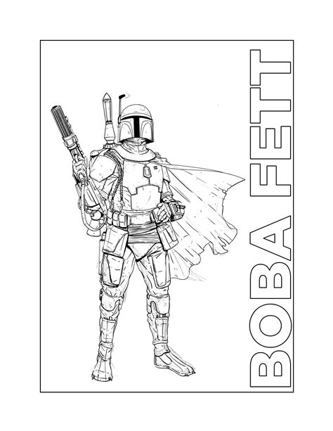 Boba Fett Coloring Pages Printable Coloring Pages