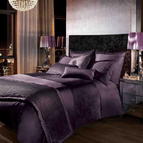 Kylie Minogue Purple Faux Silk Satin Bedding Purple Comforter