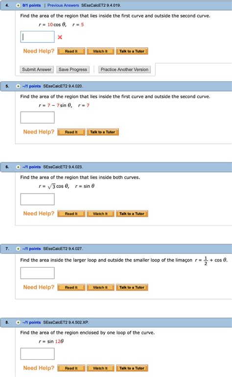 Solved Points Previous Answers Sesscalcet Chegg