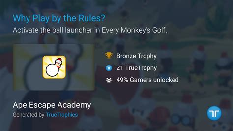 Why Play By The Rules Trophy In Ape Escape Academy Ps4