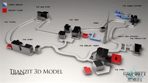 Black Ops Zombies Pro 3d Map Of Tranzit