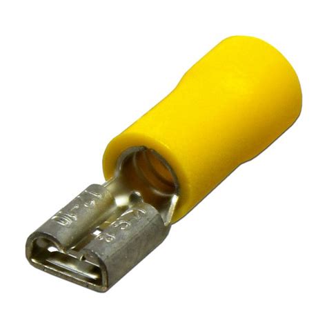 FDD5 250 Vinyl Insulated Double Crimp Female Quick Disconnects 12