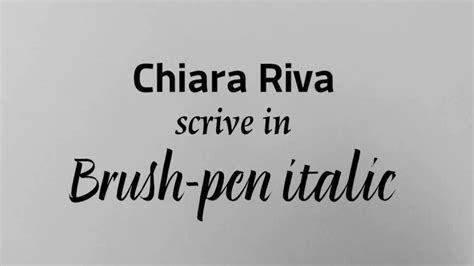 Manuale Di Calligrafia Brush Pen Italic Con Chiara Riva Youtube