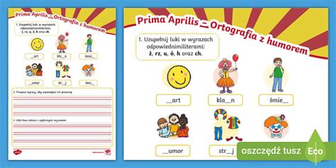 Prima Aprilis Ortografia Z Humorem Karta Pracy Twinkl