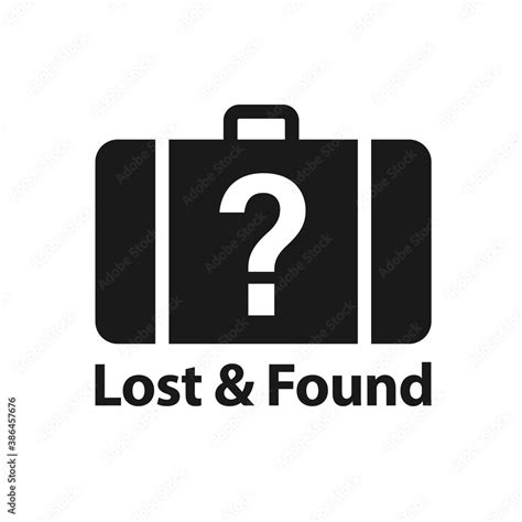 Lost And Found Black Symbol Clipart Image Stock Vector Adobe Stock