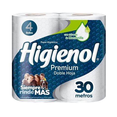 PAPEL HIGI NICO HIGIENOL PREMIUM DOBLE HOJA 4 X 30 Mts Molti