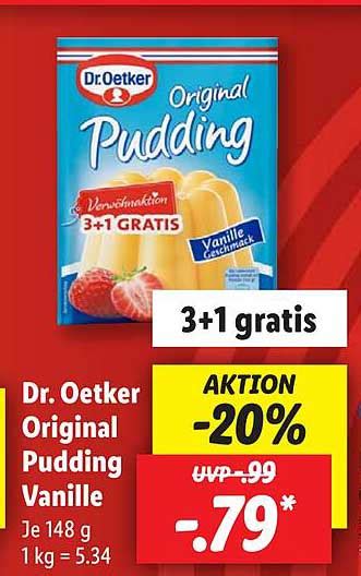 Dr Oetker Original Pudding Vanille Angebot Bei Lidl 1Prospekte De