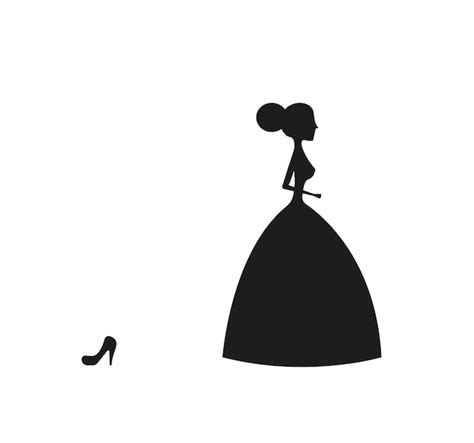 premium vector  princess lost  shoe
