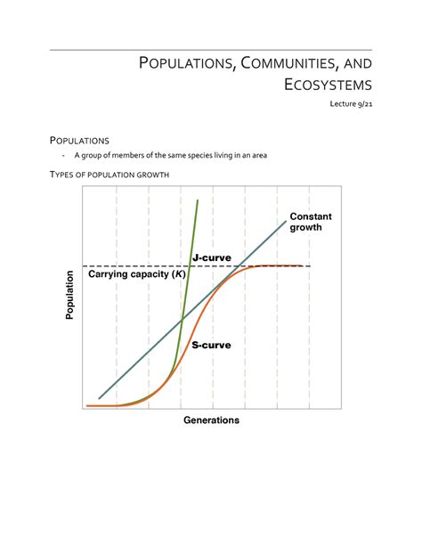 Populations, Communities, and Ecosystems - POPULATIONS, COMMUNITIES
