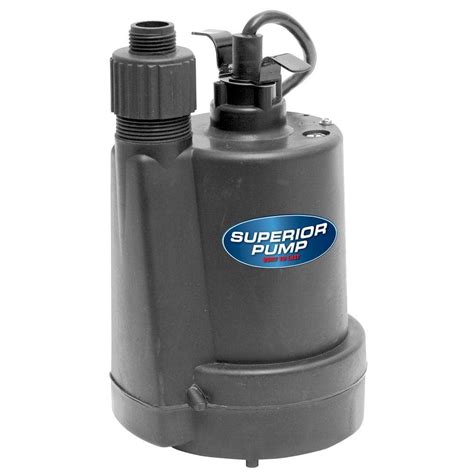 Superior Pump 1 4 HP Submersible Thermoplastic Utility Pump 91250 The