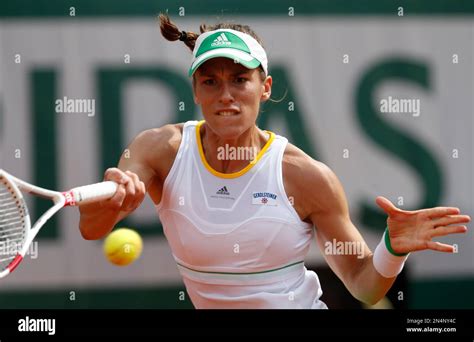 Germany S Andrea Petkovic Retursn The Ball To Netherlands Kiki Bertens