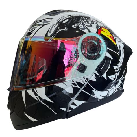 Casco Abatible R Racing Alfa Doble Mica Dot M Wizard Mica Premium