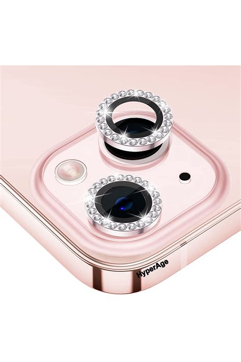 HyperAge Iphone 13 13 Mini Uyumlu Diamond Seri Swarovski Taşlı Kamera