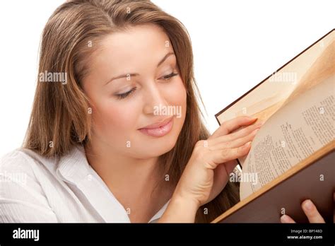 Beautiful Blonde Student Woman With Book Stock Photo Alamy