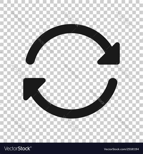 Arrow Rotation Icon In Transparent Style Sync Vector Image