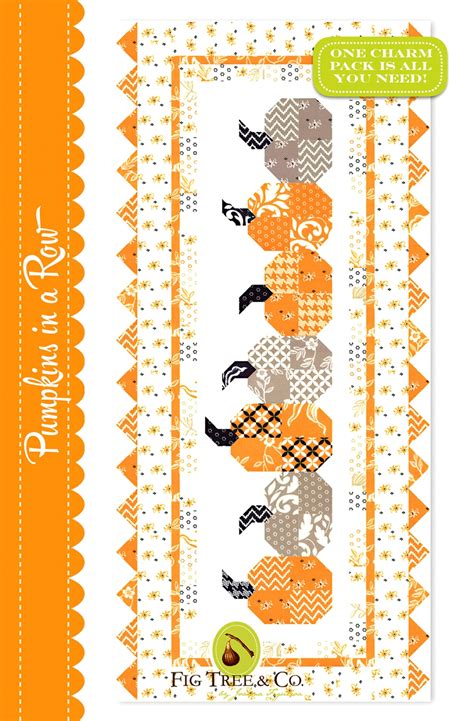 Pumpkins In A Row Table Runner Sewing Pattern By Joanna Etsy