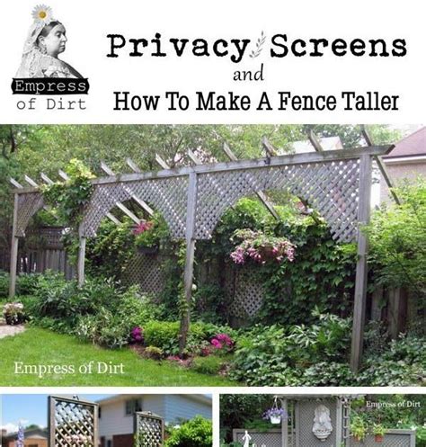 Privacy Screens And How To Make A Fence Taller Diy Garden Fence