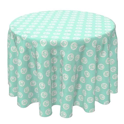 tablecloth  cotton   polka dot owls