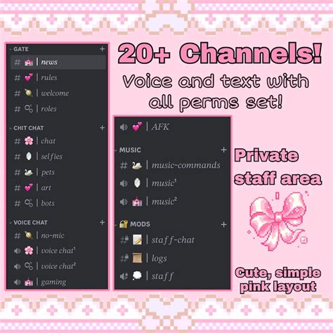 Cute And Simple Discord Template Instant Download For Twitch Streamer