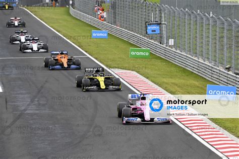 Sergio Perez Racing Point Rp Leads Daniel Ricciardo Renault R S