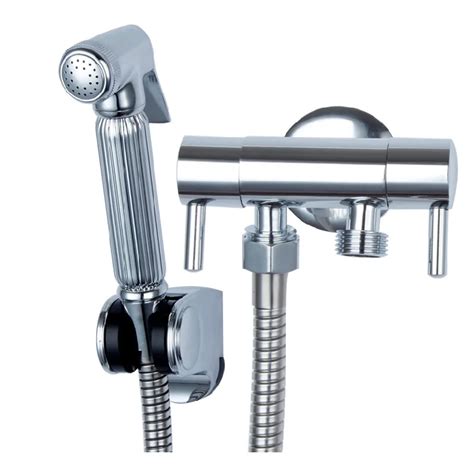 Free Shipping Solid Brass Chrome Handheld Bidet Toilet Portable Bidet