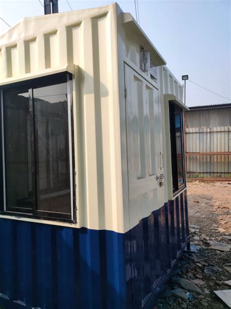 Rectangular Steel Portable Security Cabin For Guard Room At Rs