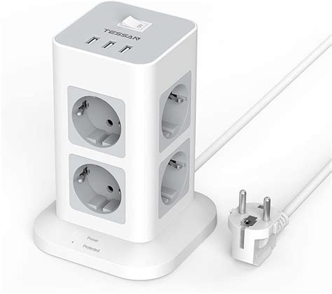 Tessan Ciabatta Multipresa Con Usb Multipresa Verticale Con Prese E