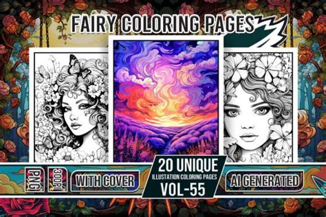 Fairy Coloring Page For Adults Designs Graphics