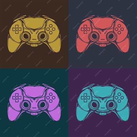 Premium Vector Pack Of Joystic Controller Game