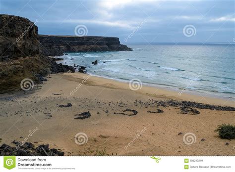 Beach of Esquinzo, Where Surfers Ride the Ocean Waves, Fuerteventura ...