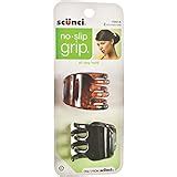 Amazon Scunci No Slip Grip Oval Top Jaw Clips 1 5cm 8 Count