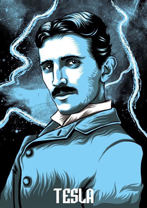 Tesla Illustration Nicola Tesla Nikola Tesla Gen Teslamodels Arte