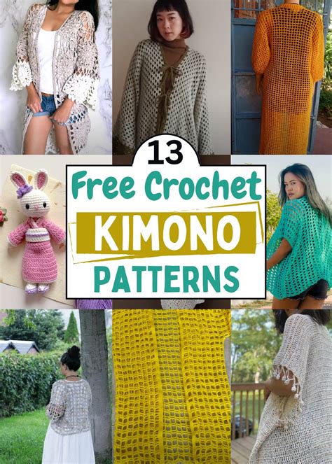 13 Free Crochet Kimono Patterns For Beginners - Red Agape Blog