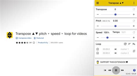 How To Transpose Pitch Shift Music In Spotify Youtube In Your Chrome