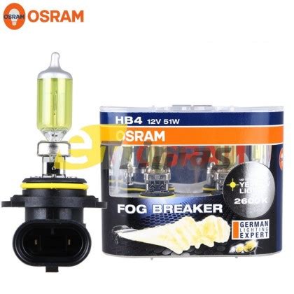 Osram Fog Breaker 2600K Yellow Light H1 H3 H4 H7 H11 HB3 HB4