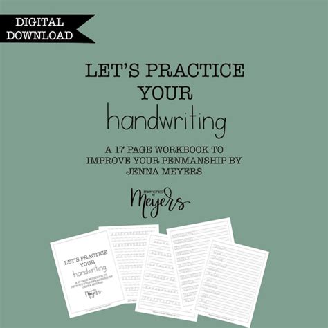 Handwriting/penmanship DIGITAL DOWNLOAD 17 PAGES - Etsy