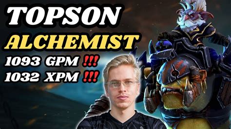 Topson Alchemist Midlane Highlights Gameplay E Gpm Xpm