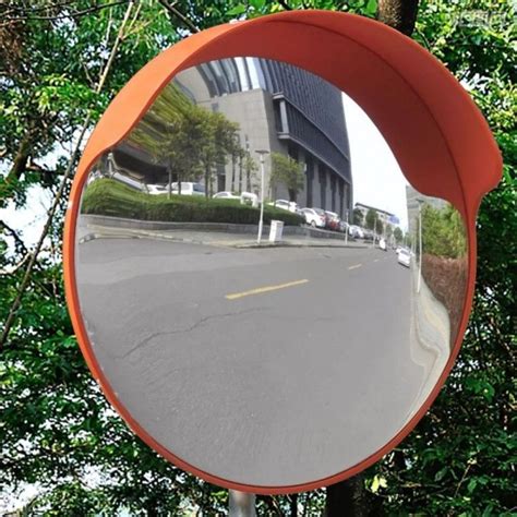 Convex Traffic Mirror Plastic Orange Roads Security Reflector Safety