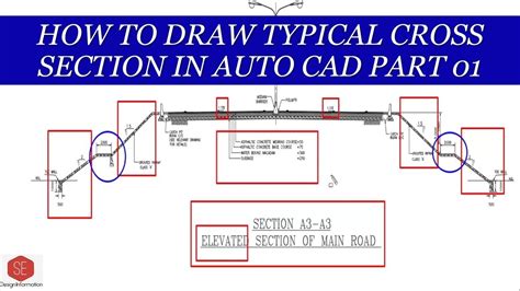 Road Typical Cross Section Draw In Auto CAD YouTube