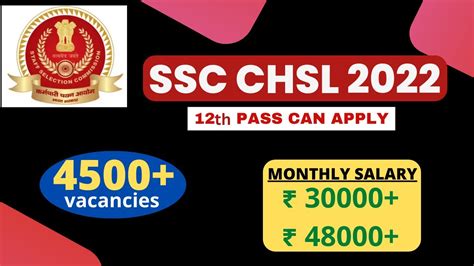 Ssc Recruitment Ssc Chsl Notification Vacancy Posts Age