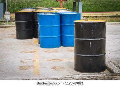 Industry Oil Barrels Chemical Drums Stacked Stock Photo Edit Now