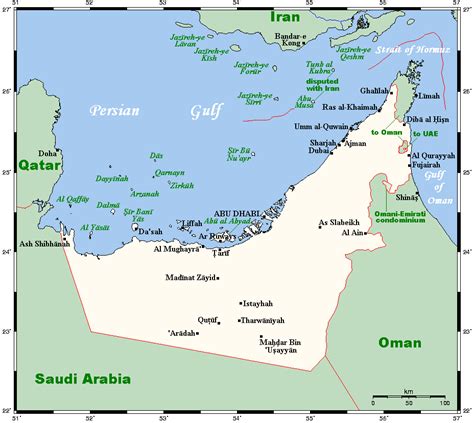 Map Of United Arab Emirates Overview Map Worldofmaps Net Online