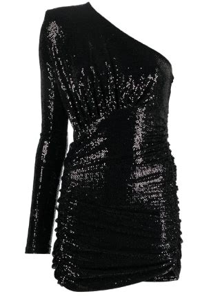 Alexandre Vauthier Robe Courte Brod E De Sequins Design Asym Trique