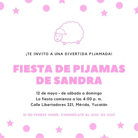 Plantillas De Invitaciones Para Pijamadas Gratis Canva