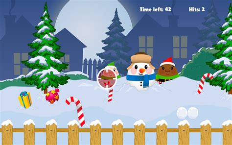 Funny Santas Elf Snowball Fight Christmas Kids Game Kindlefire Hd