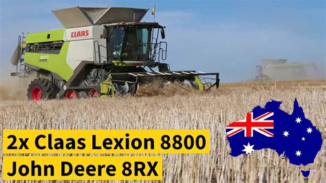 Ernte In Australien 2x Claas Lexion 8800 Knuckey PickUp John