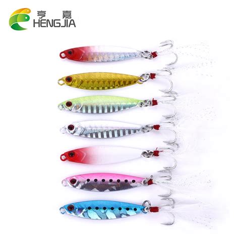 HENGJIA 7PCS 4 8cm 10g Hard Metal Lead Fishing Lures Isca Artificial