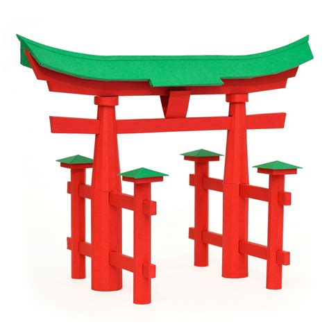 Torii Gate Japanese Traditional Architecture Paper Model Kit Etsy